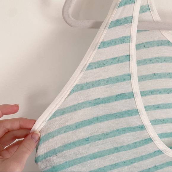 T by Alexander Wang Linen Stripe Tank in Seafoam & White NWT - Picture 12 of 12